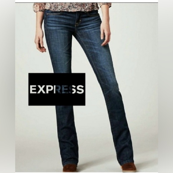 Express Barely Boot Low Rise Jeans Size 2 - Picture 12 of 13